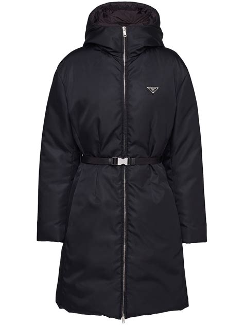 prada orange coat|prada women's down coat.